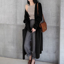 Load image into Gallery viewer, Autumn Women Long Sleeve Knitted Sweater Cardigans Spring Female Solid Long Top Ladies Casual Loose Knitwear Coat Pull Femme